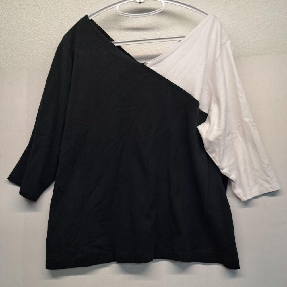 Bob Mackie Wearable Art Women's XL Embroidery Color Block Tunic - Picture 2 of 7